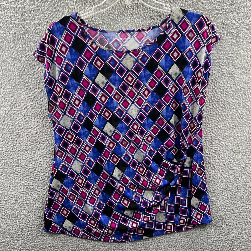 Lane Bryant Womens Knit Top 18/20 Geometric Twist‎ Front Stretch Plus Career